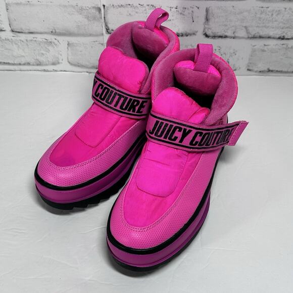 Juicy Couture Veronica Hot Pink Futuristic Festival Platform Boots Sz 6 - Flawed - Picture 10 of 14